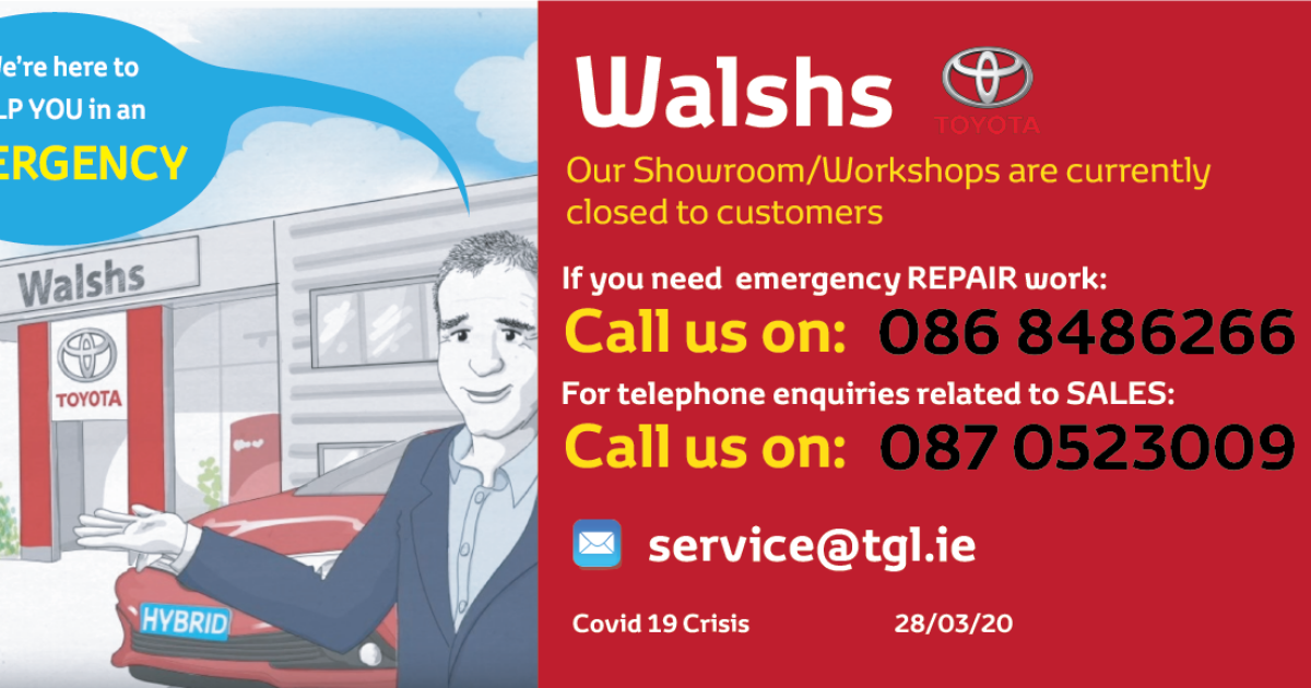 Car Service & Car Repairs Walshs Toyota Garage Kilkenny
