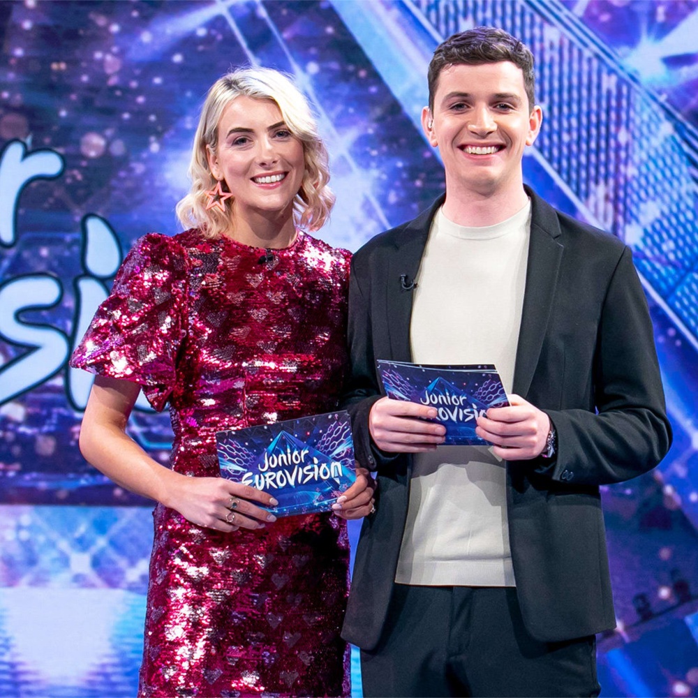 Louise with co-presenter Darragh O'Caoimh